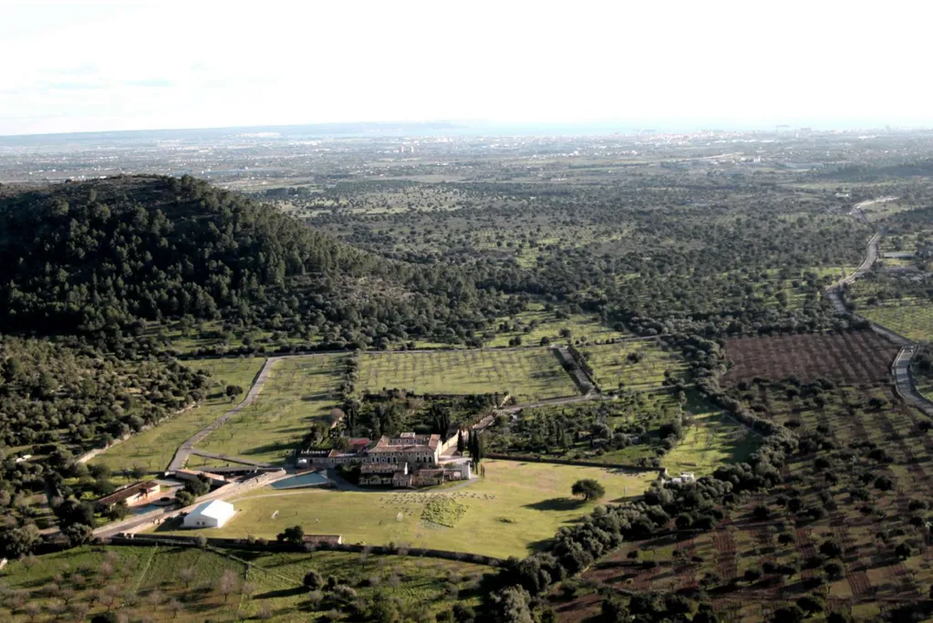 Vue aérienne - 17th Century Manor with Pool in Valldemossa