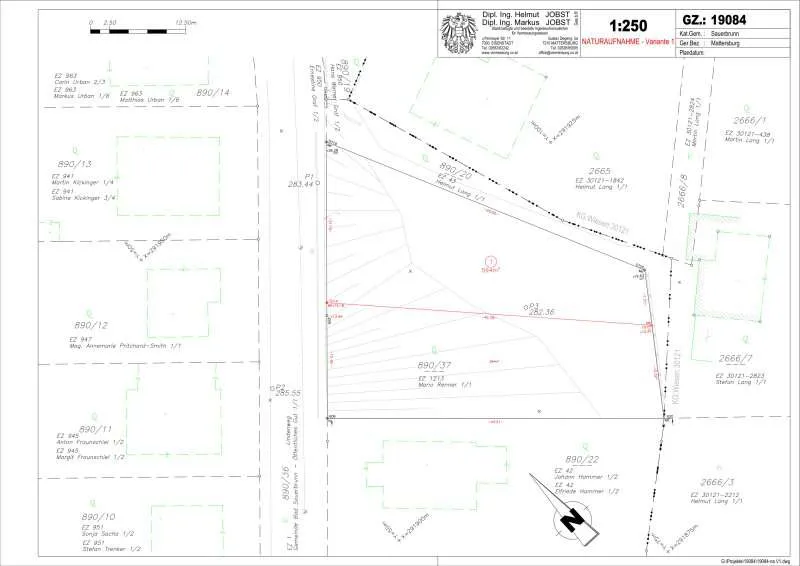 Plan - Building Plot with Garden in Bad Sauerbrunn