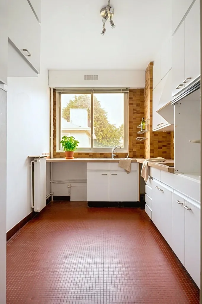 Cucina - 4-Piece Flat with Balcony near Meudon Observatory
