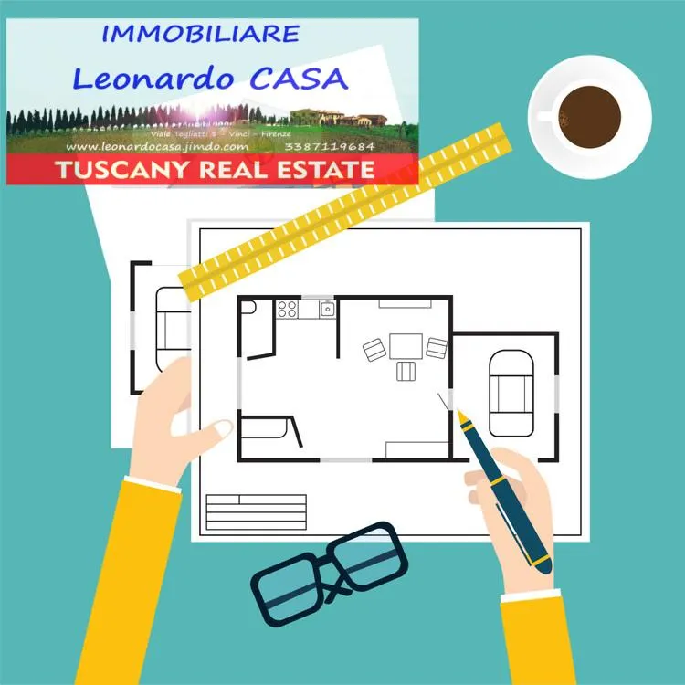 Plaan - 4-Bed Apartment with Terraces in Empoli