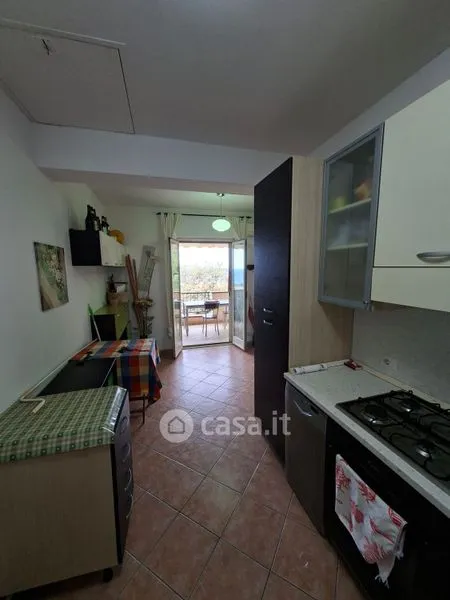 Köök - Apartment with Balcony and Sea View in Tropea