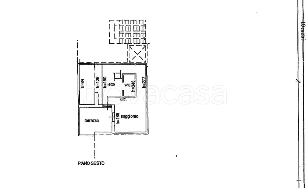Floor Plan - Panoramic Mansard Apartment in Perugia