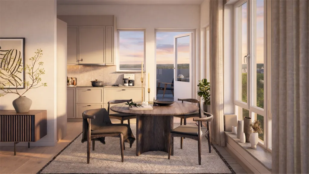 Söögituba - Efficient Apartment with Two-Aspect Windows in Norrtälje