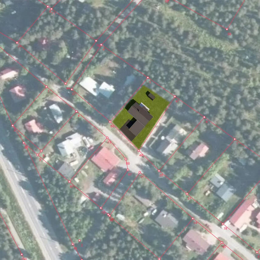 Vue aérienne - Modern House with Heat Pump in Quiet Area