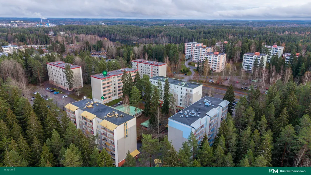 Vue aérienne - Bright Studio with Balcony in Laajalampi, Mikkeli