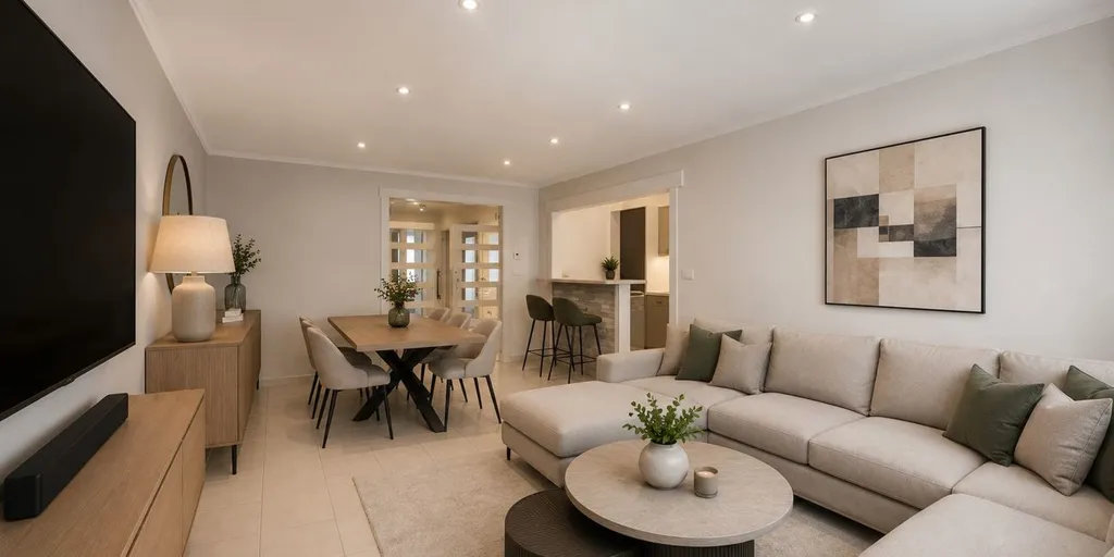 Living Room - Bright Apartment with Central Location in Ostend