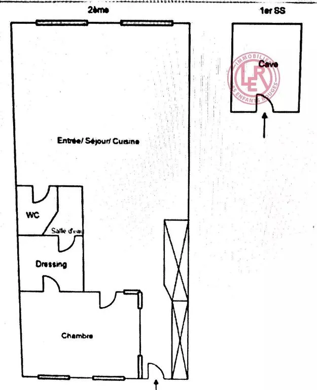 Plan - Appartement 2 Pièces avec Hauteur sous Plafond à Paris 10ème