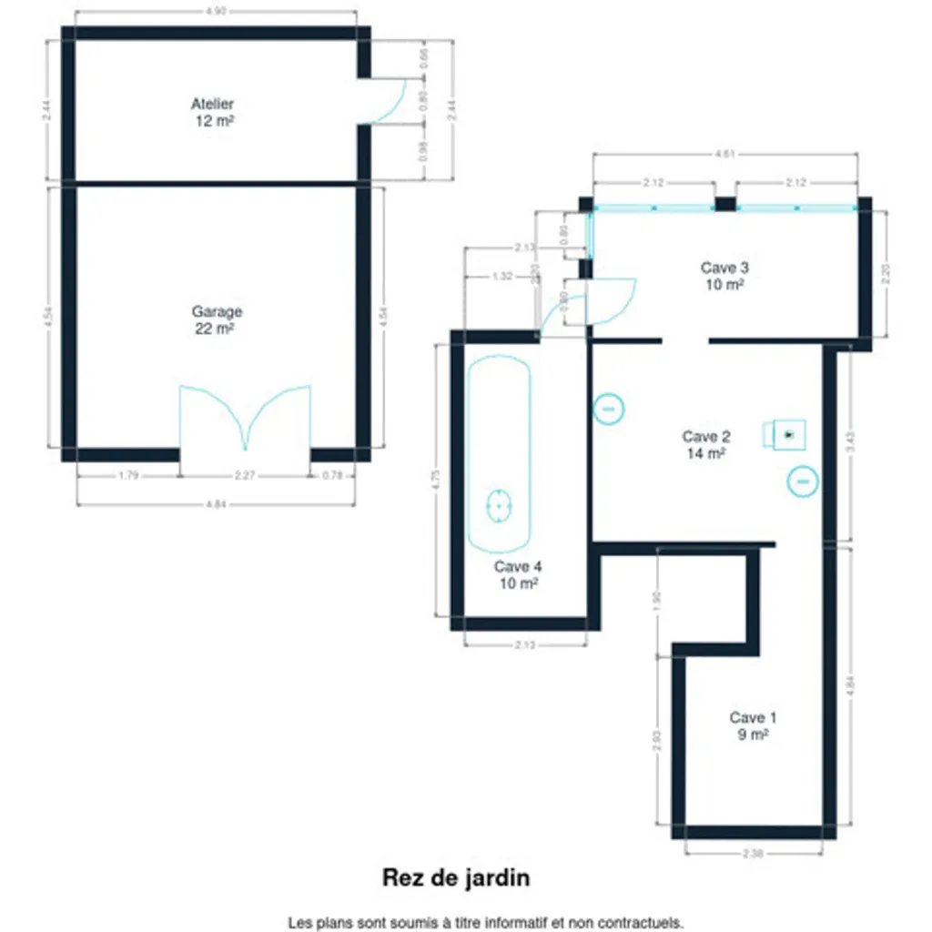 Plan - Maison 4 Façades avec Jardin et Garage à Berzée