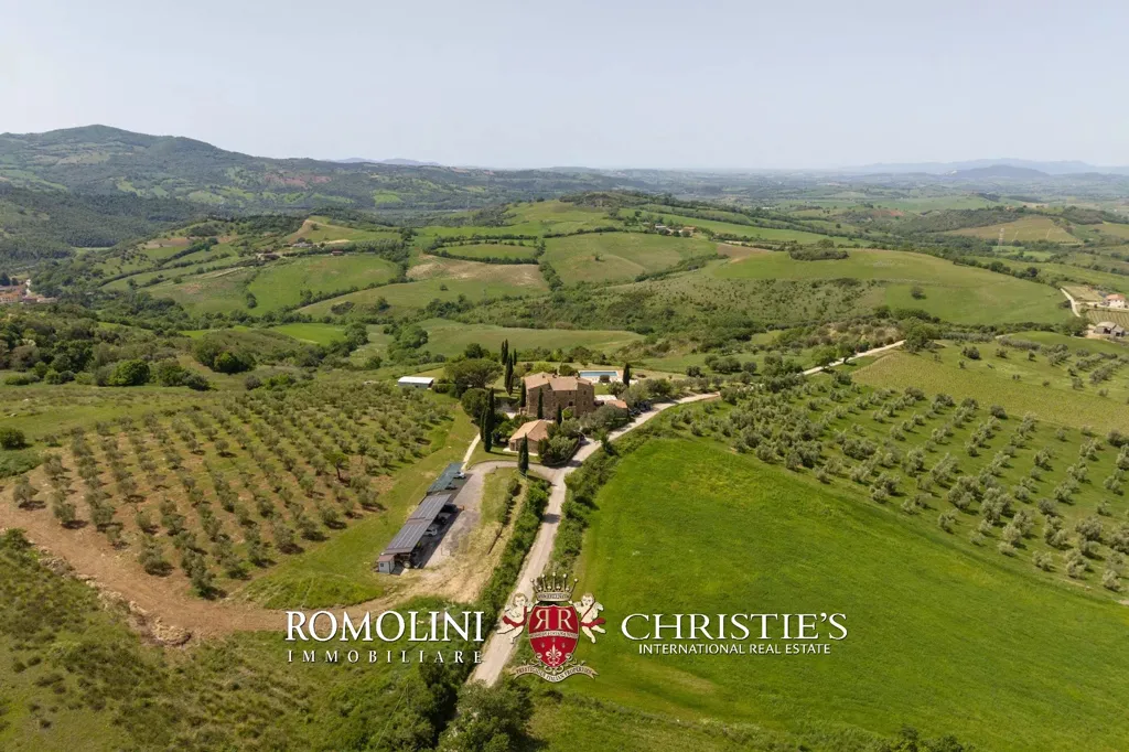 Vue aérienne - 17th-Century Villa with Pool in Maremma, Tuscany