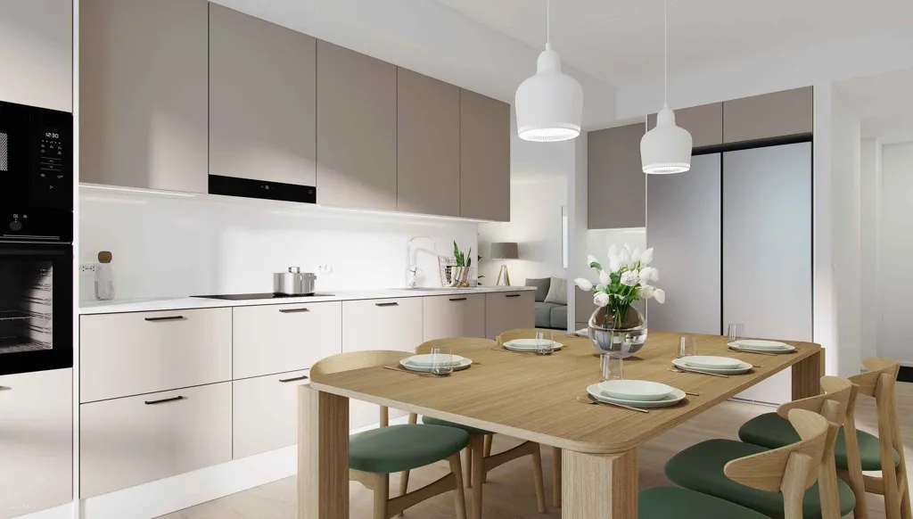 Sala da pranzo - Modern Apartment with Two Balconies in Tuusula