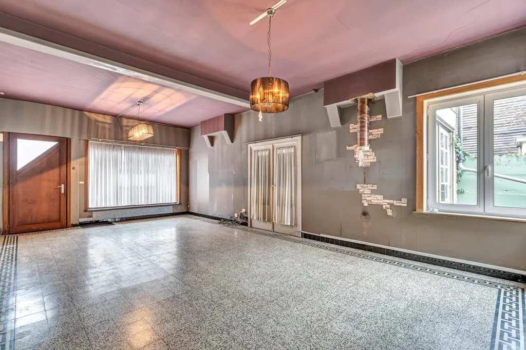 Séjour - Maison à Renover avec Atelier à Deinze