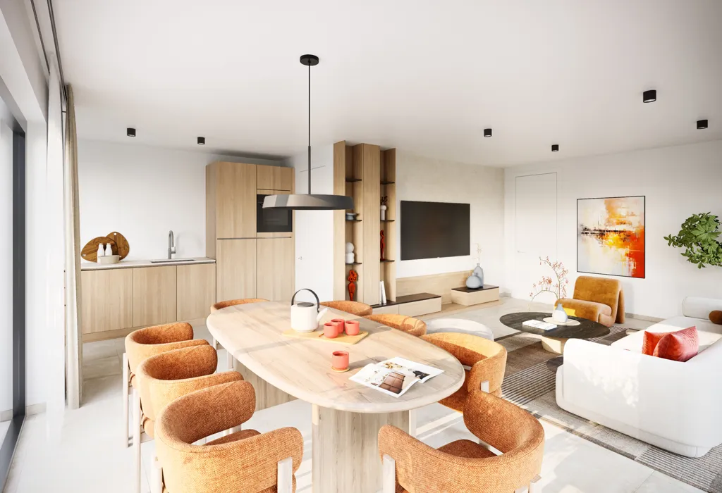 Söögituba - Eco-Friendly Apartment with Terrace in Oostakker