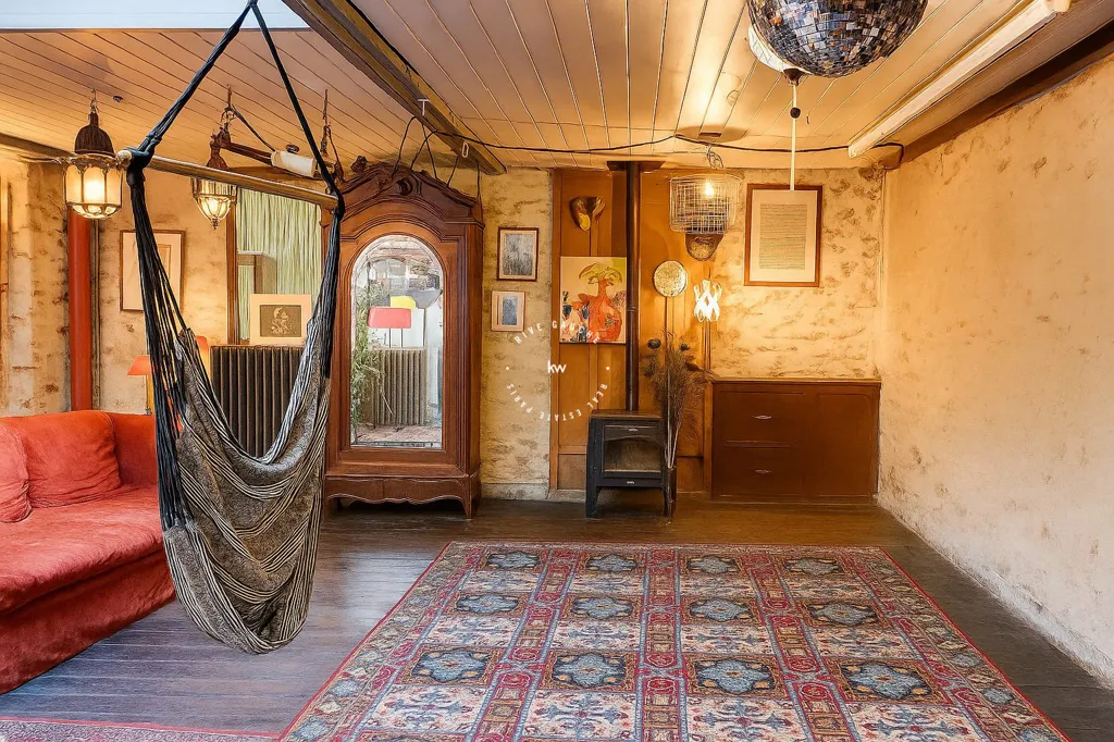 Séjour - Maison Atypique sous Verrière à Paris