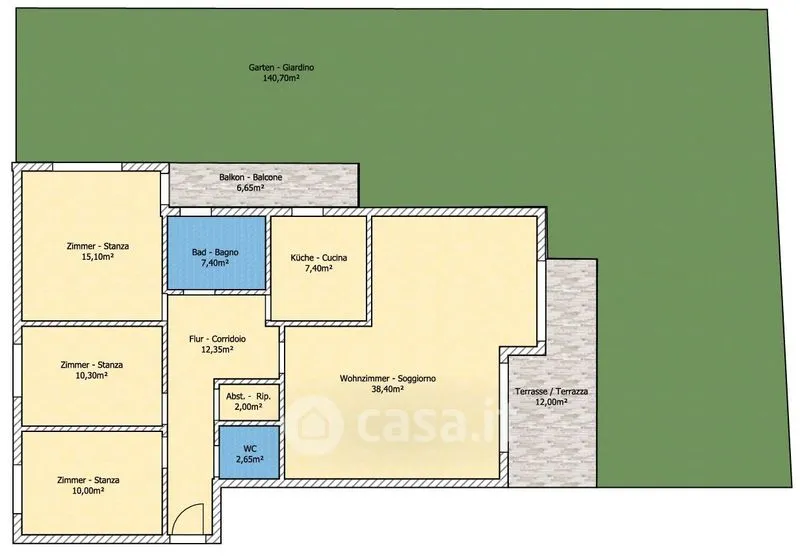 Plaan - Apartment with Garden in Via Roma, Merano