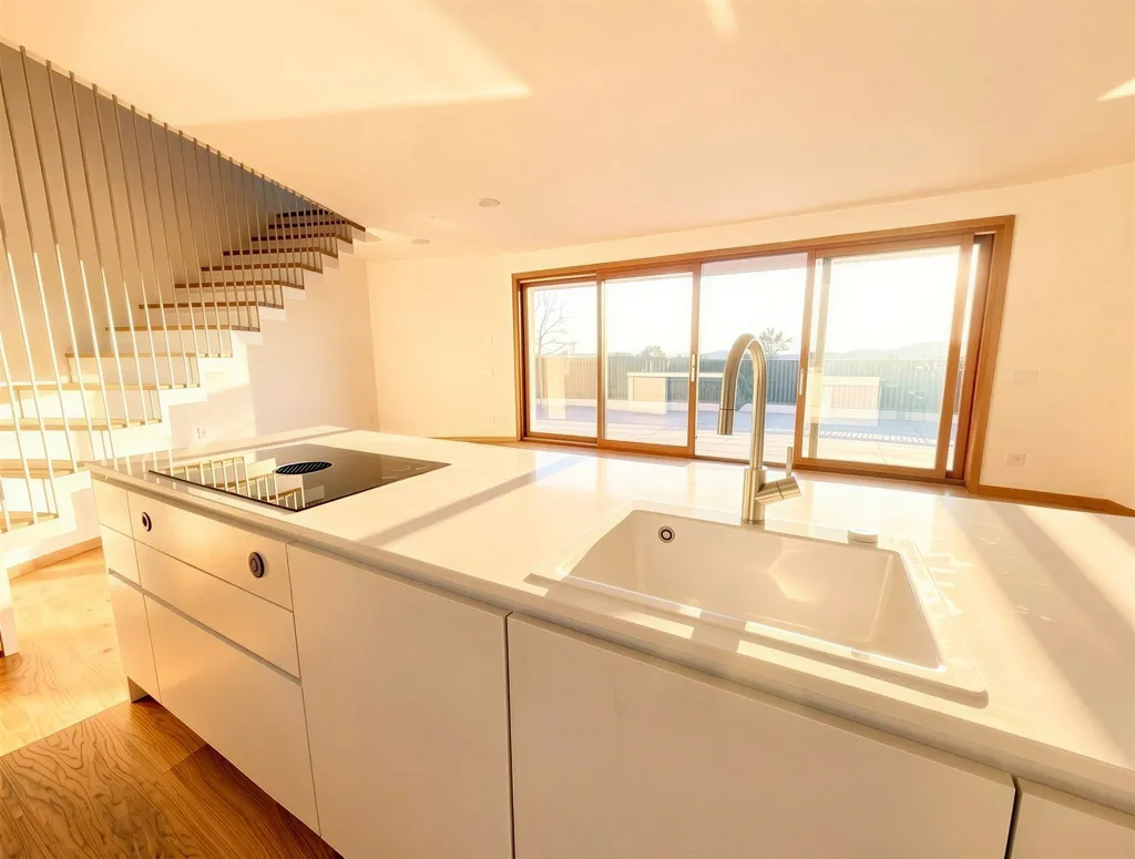 Köök - New-Build Villa with Mountain View in Son Oliver