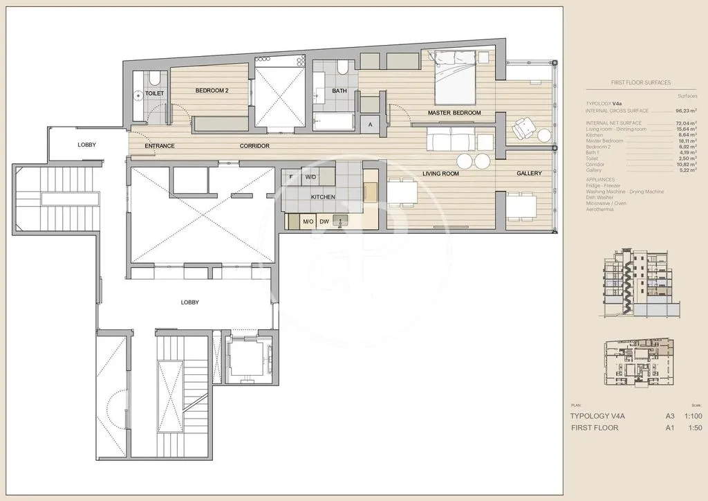 Planimetria - Luxury 2-Bedroom Apartment in Eixample, Barcelona