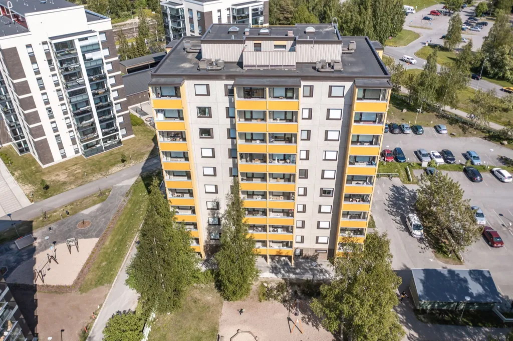 Vue aérienne - Bright Studio with Balcony in Oulu's Tuira