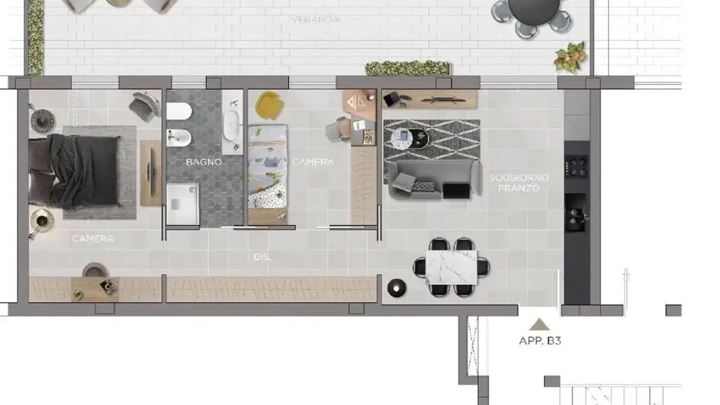 Plan - Newly Constructed Apartment with Terrace in Alghero