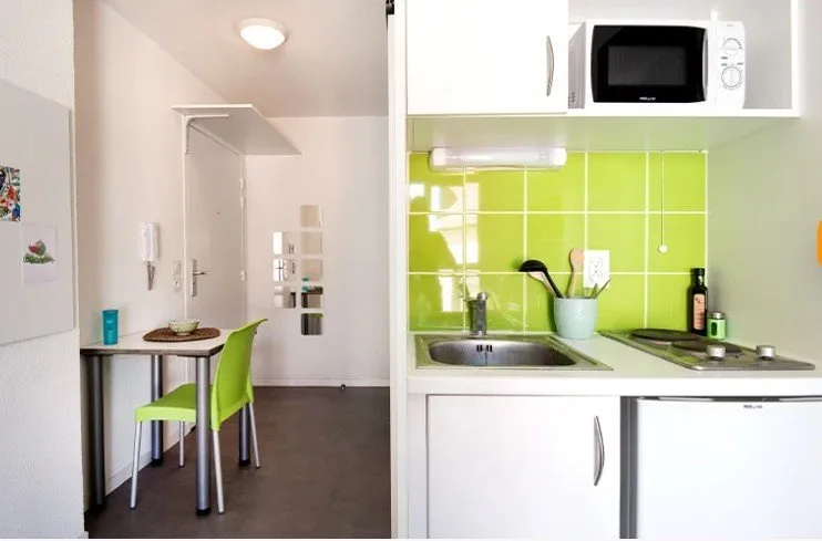 Cucina - Student Residence with Balcony in Lyon 7