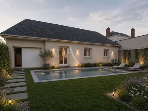 Modern Flat-Plan House with Garden in Angers