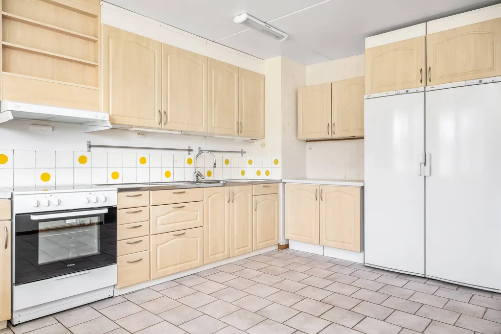 Köök - Apartment with Balcony in Vilbergen, Norrköping