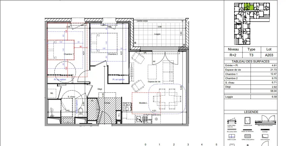 Plan - Appartement Neuf avec Loggia à Chalonnes-sur-Loire