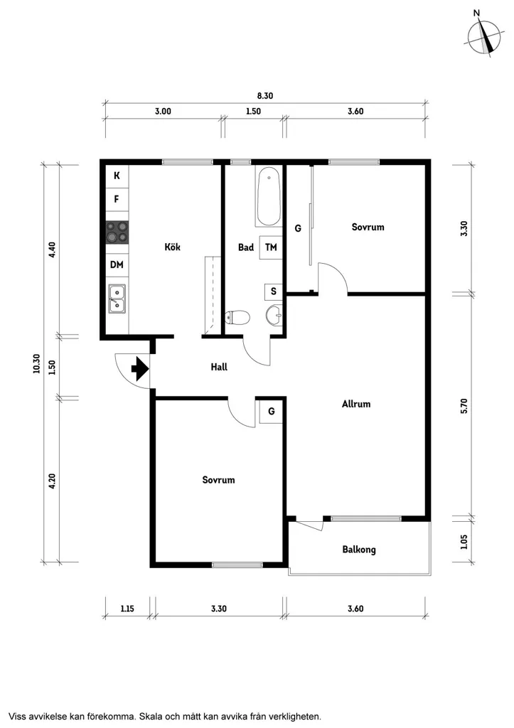 Plaan - Apartment with Balcony and Garden View in Skåne
