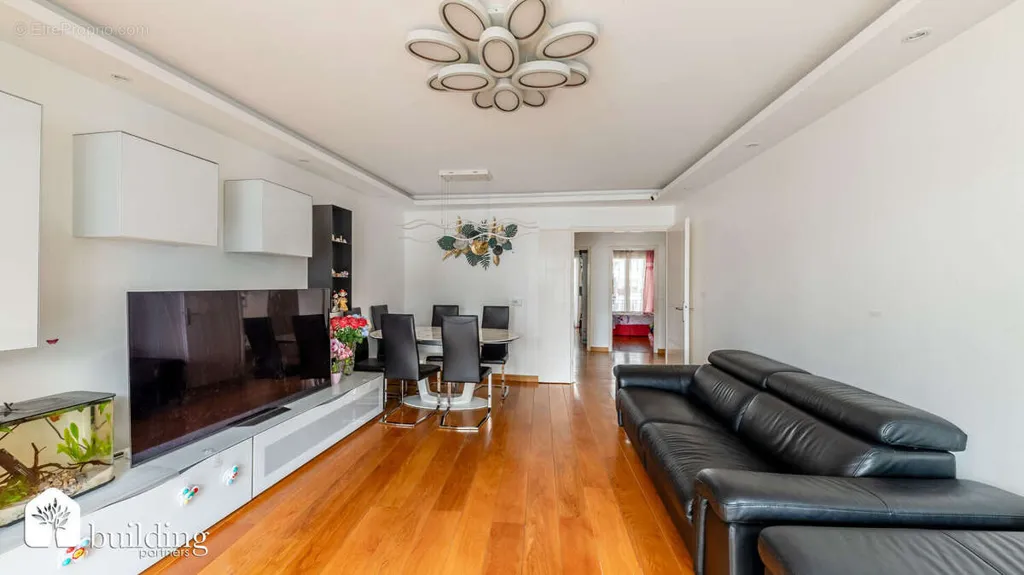 Séjour - Appartement 4 Pièces avec Terrasses à Levallois-Perret