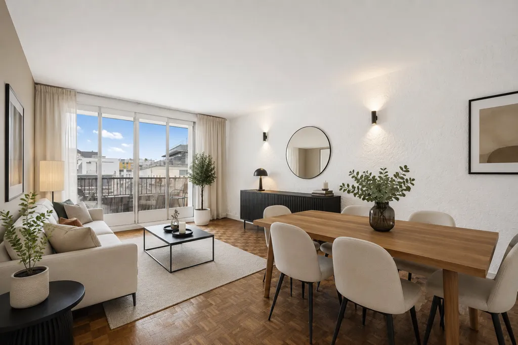 Living Room - 5-Piece Flat with Terrace in Montrouge