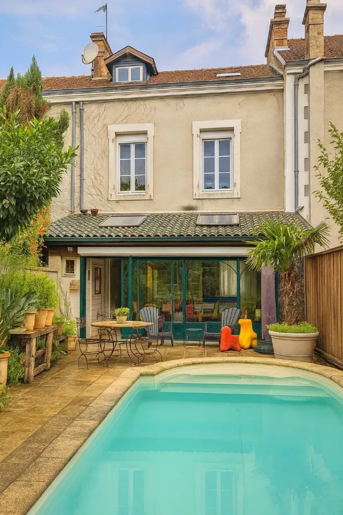 Pool - City House with Pool in Périgueux Centre