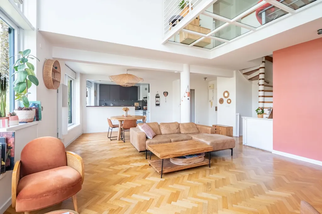 Séjour - Duplex avec Vue sur la Seine à Levallois-Perret