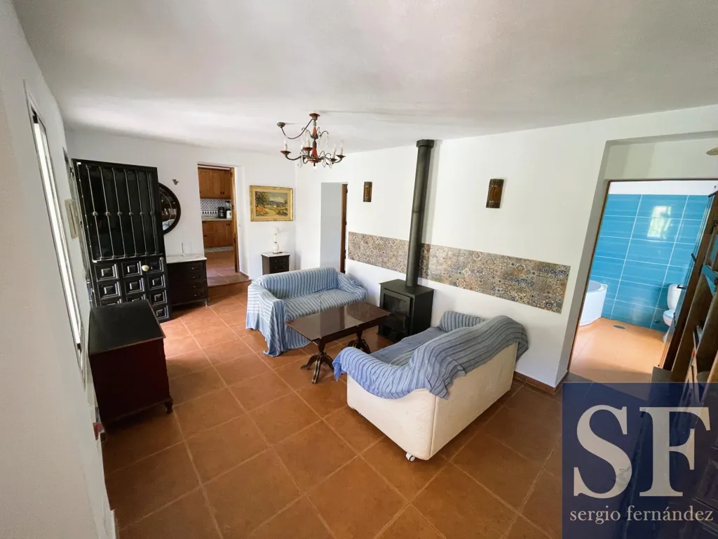 Living Room - Villa with Pool and Valley Views in Sayalonga