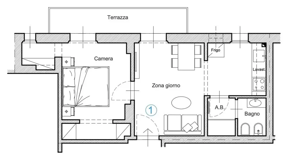 Plaan - Modernised Flat with Terrace in Florence