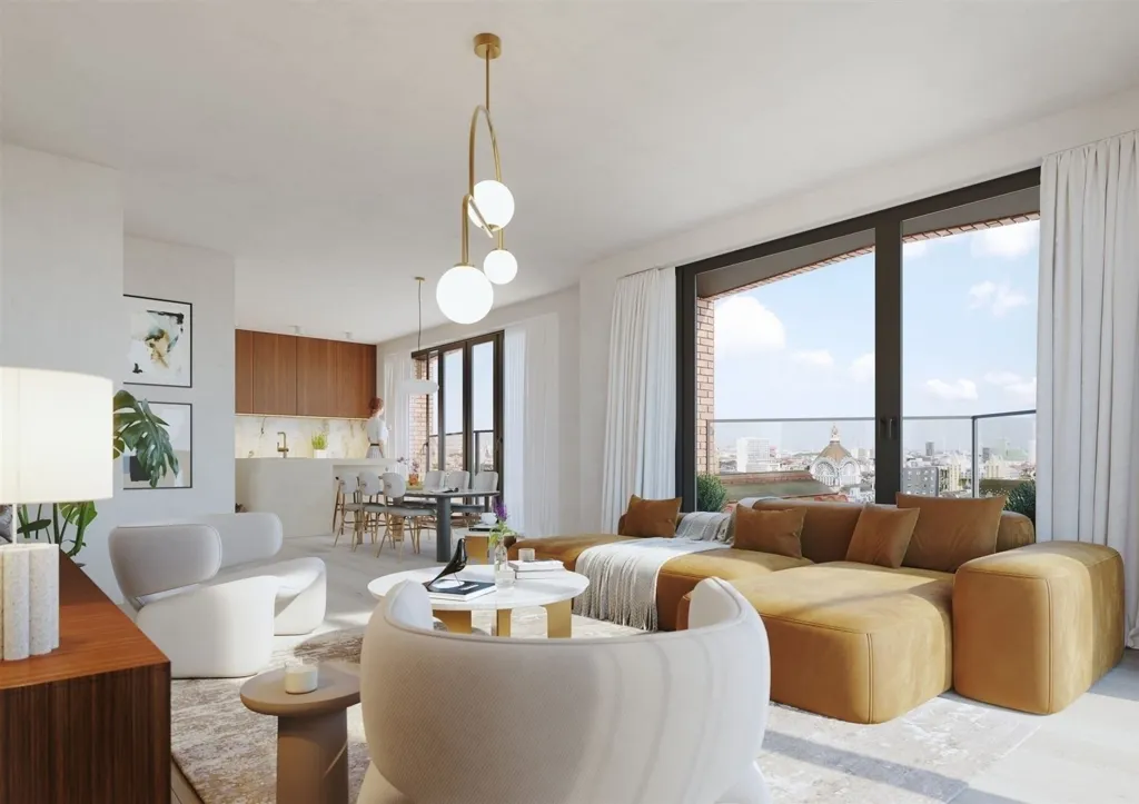 Séjour - Appartement Neuf avec Terrasse à Anvers
