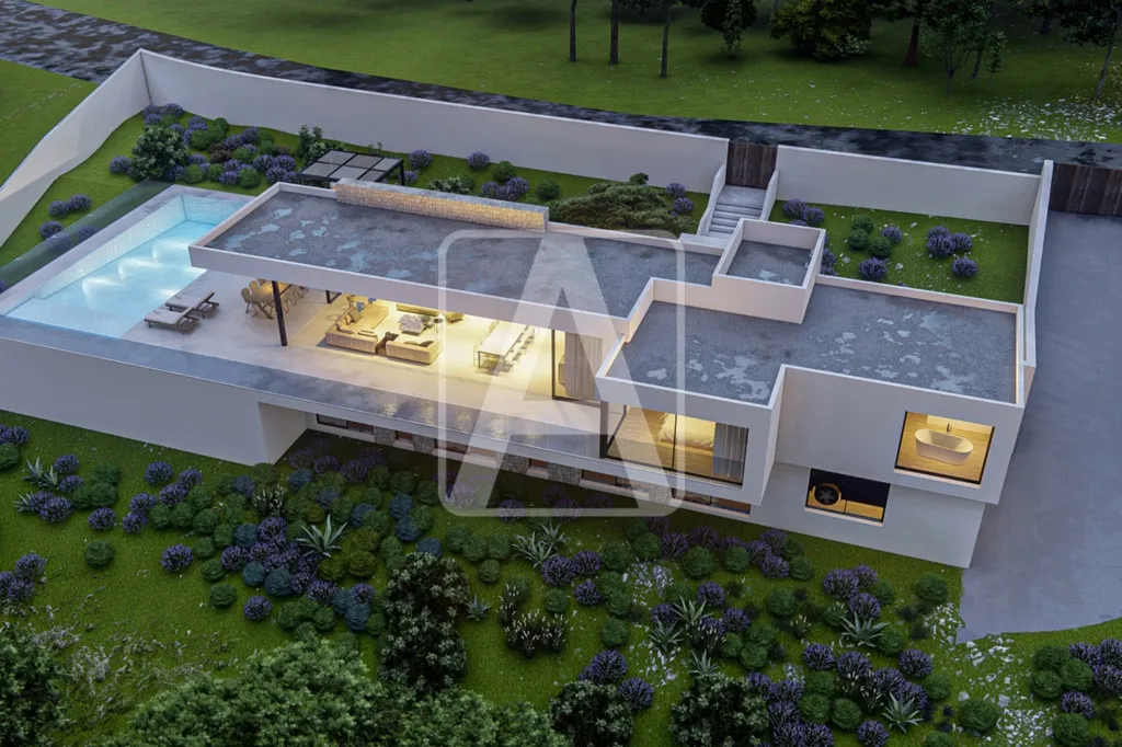 Aerial - Modern Villa with Sea Views in Altea