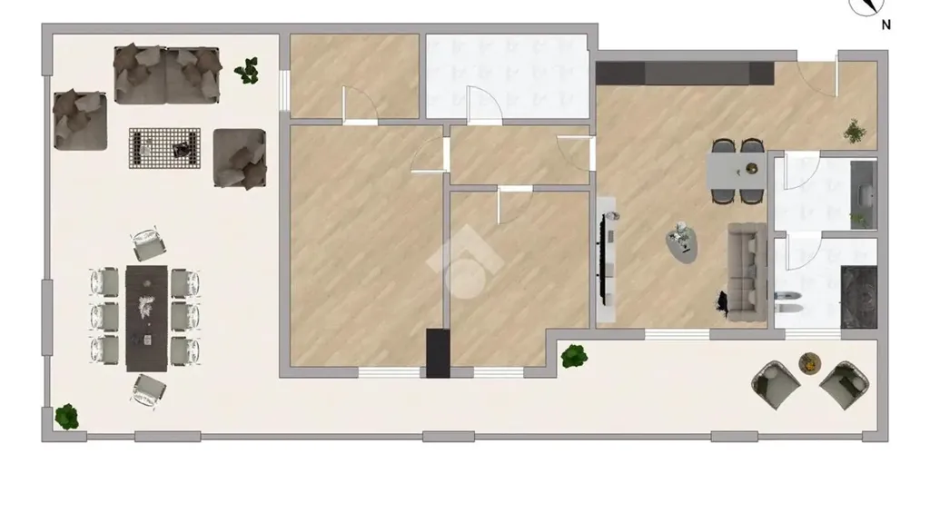 Plaan - Apartment with Large Terrace in Rescaldina