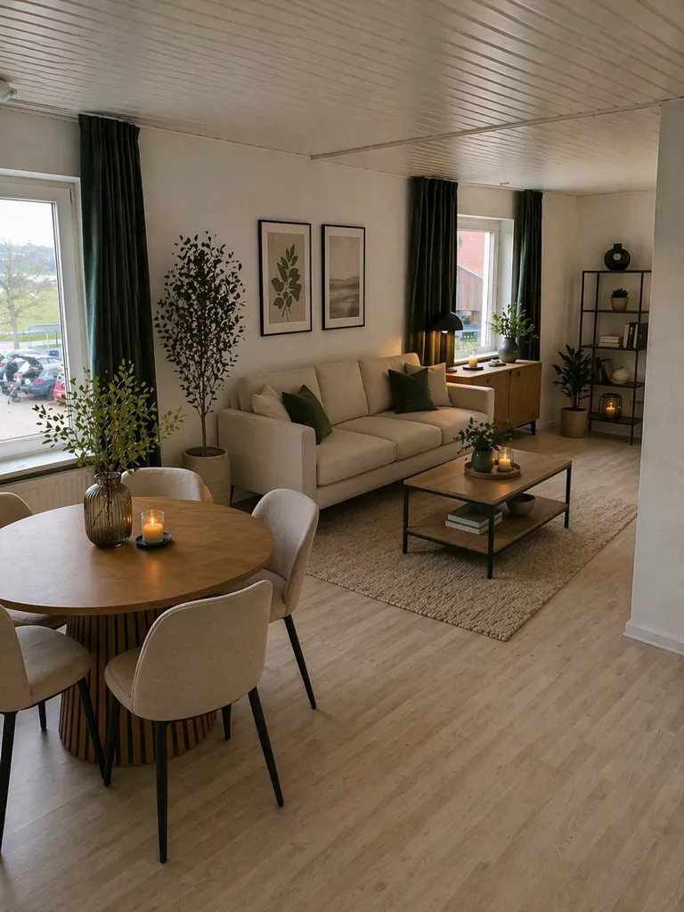 Söögituba - 2-Bed Flat with Fjord View in Hadsund