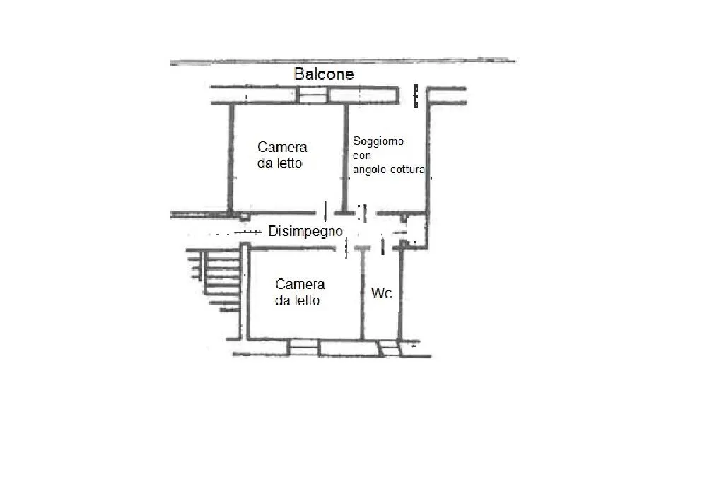 Plaan - Rear-Facing Apartment with Balcony in Saluzzo
