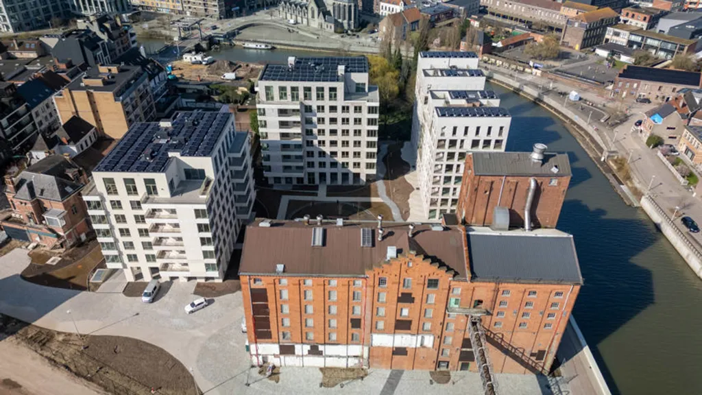 Vue aérienne - Appartement avec Terrasse à Deinze