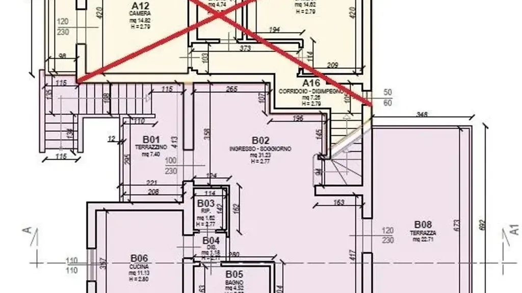 Plan - Spacious Apartment with Garden in Montignoso