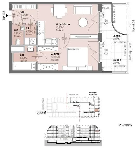 Planimetria - Modern Apartments with Danube View in Vienna