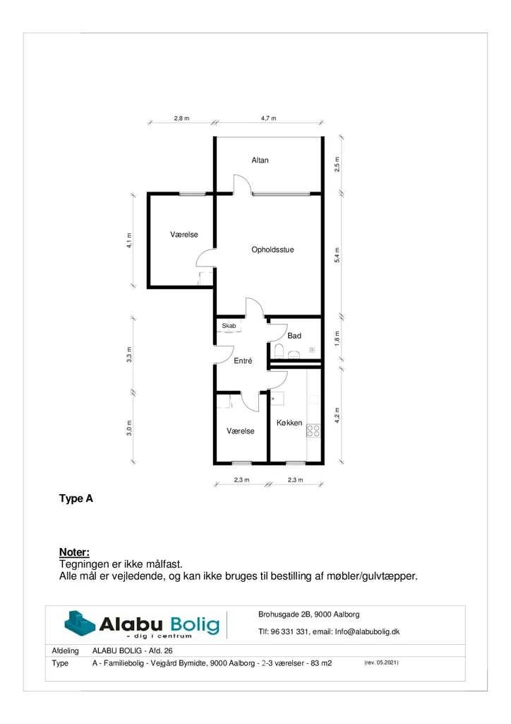 Plaan - 3-Bedroom Flat with Terrace in Aalborg