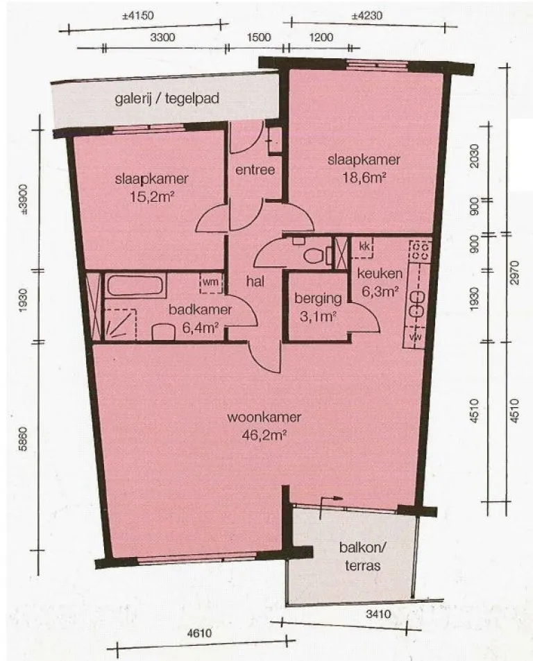 Planimetria - Modern Apartment with Lift in Utrecht