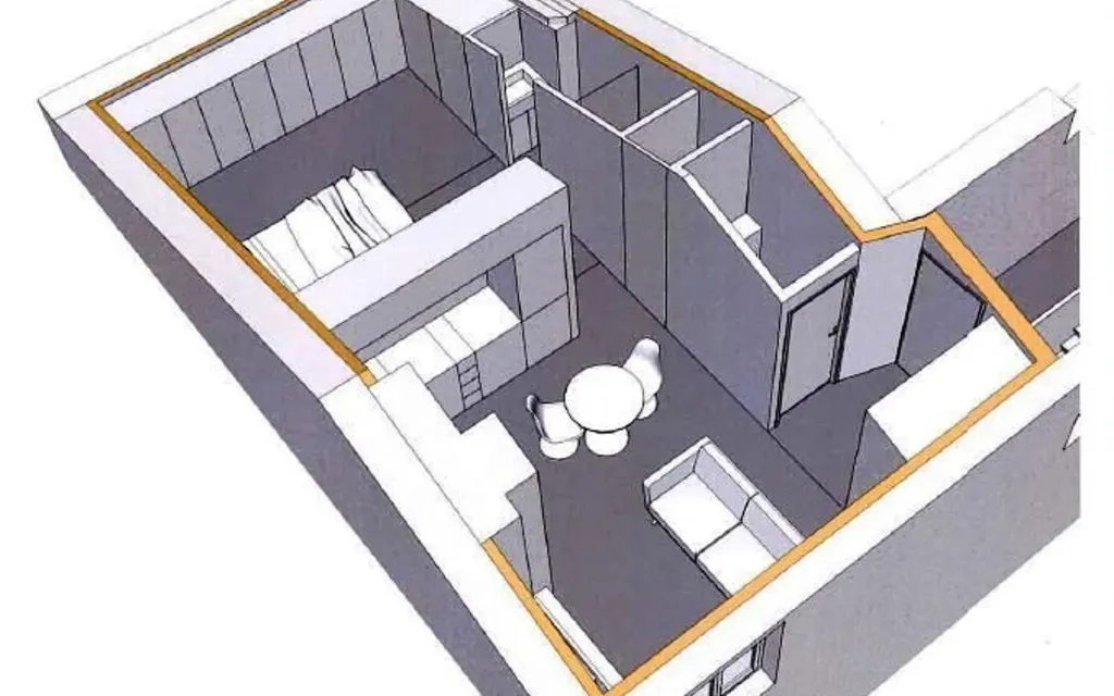 Planimetria - Architect-Designed F2 in Nancy Centre