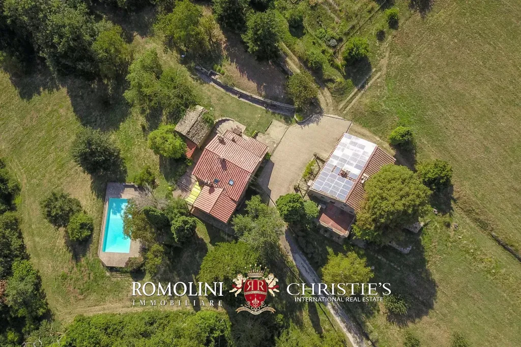 Vue aérienne - Organic Farm with Pool in Tuscany