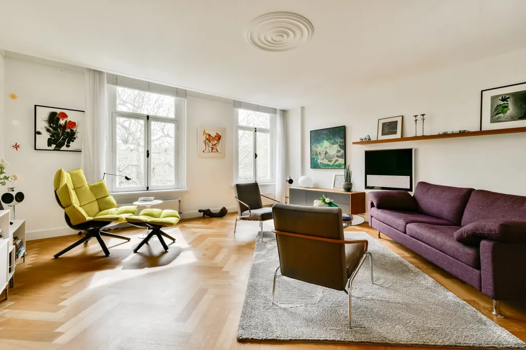 Séjour - Duplex Apartment with Singelgracht View in Amsterdam