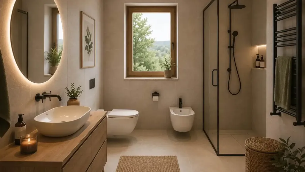 Salles de bain - Terraced House with Panoramic View in Trissino