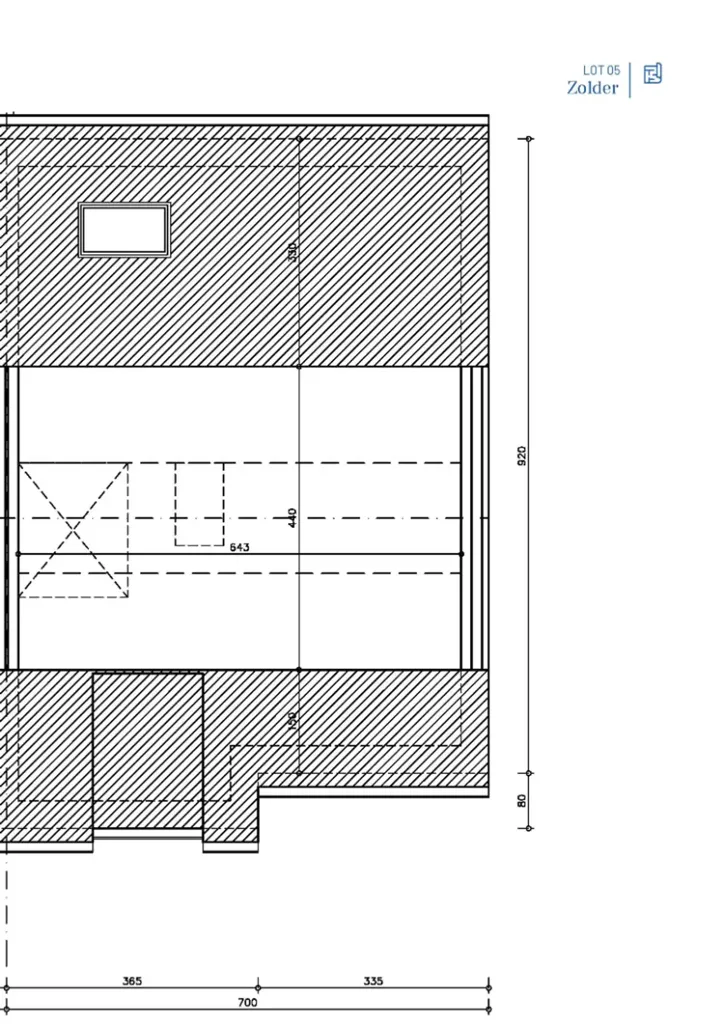 Plan - Maison en Pastorijstijl sur Terrain de 550m² à Oedelem