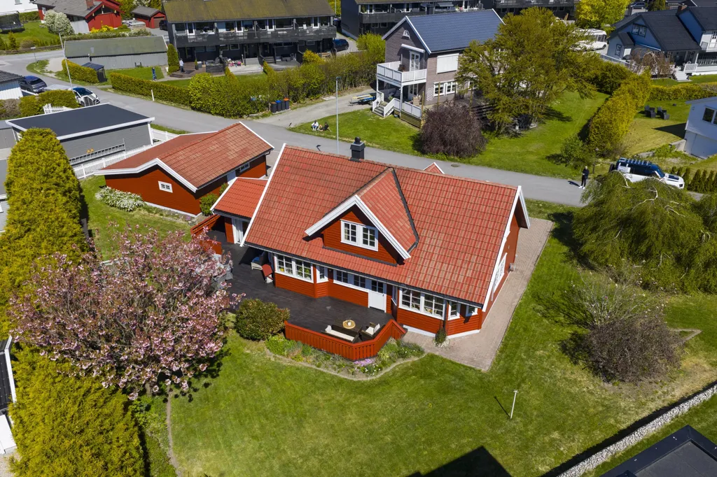 Vue aérienne - Spacious Apartment with West-Facing Balcony in Haukerød