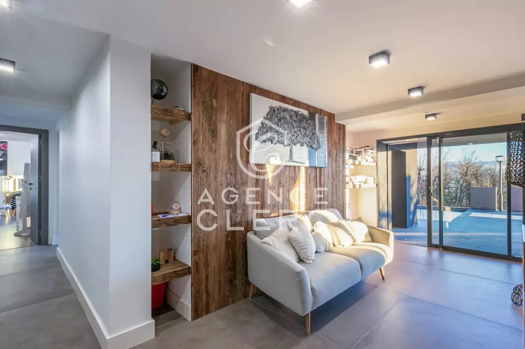 Séjour - Villa Contemporaine avec Vue Lac à Pringy